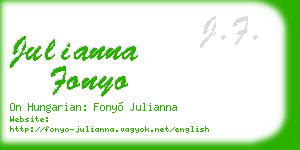 julianna fonyo business card